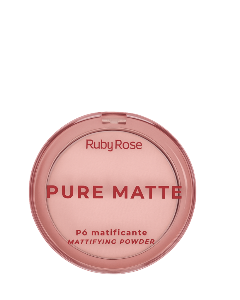 Pó Matificante Pure Matte Ruby Rose para controle da oleosidade facial.