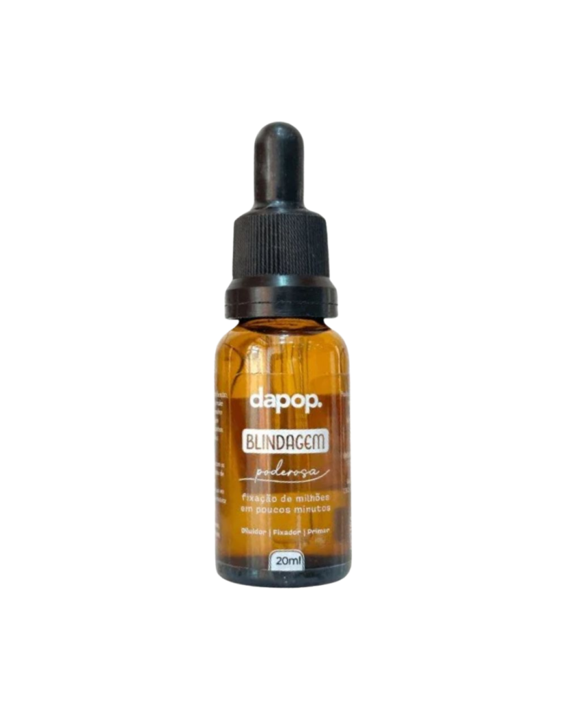 Frasco de Blindagem Poderosa Dapop com conta-gotas, fixador de maquiagem multifuncional.