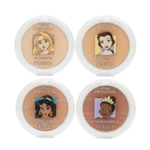 Pó compacto Fenzza Disney Princesa com embalagem temática