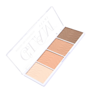 Estojo de contorno Glam Vivai com quatro tons bege para esculpir o rosto