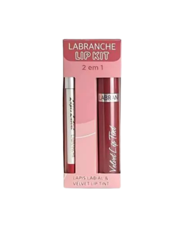 Kit com lápis labial de contorno e velvet lip tint da Labranche em acabamento matte.