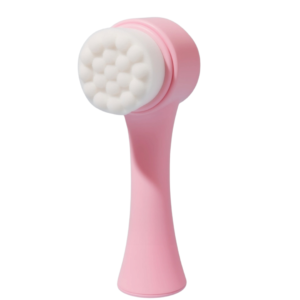 Escovinha de limpeza facial com cerdas macias para remoção de impurezas e cuidados diários com a pele.