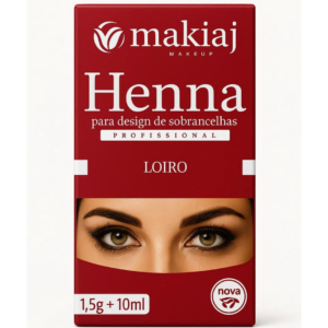Henna para sobrancelha Makiaj – alta fixação nas cores castanho médio, escuro e preto.